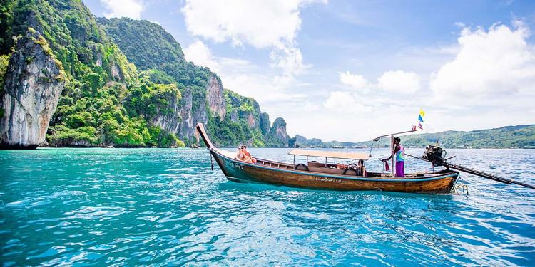 private longtail boat rental, phi phi island and bamboo island