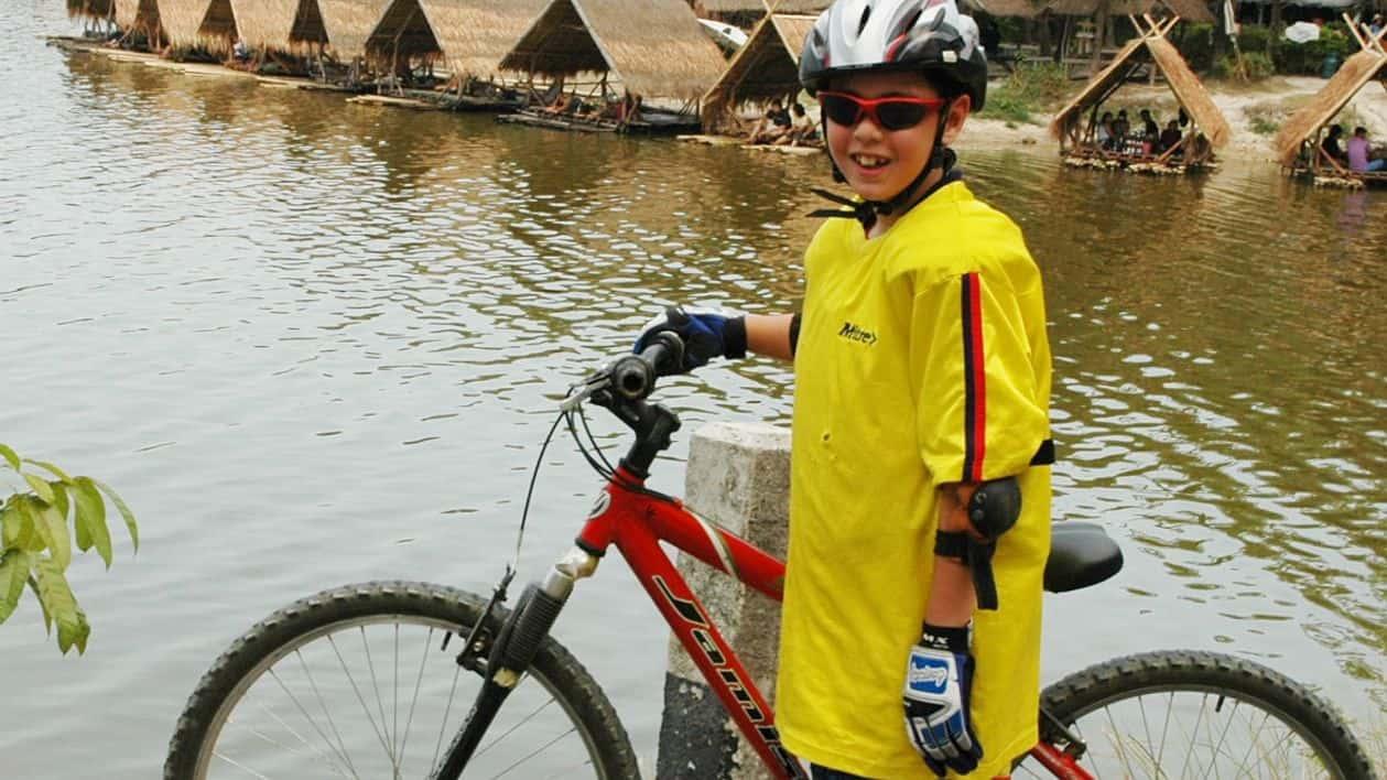 bicycle ride, huay tung tao lake