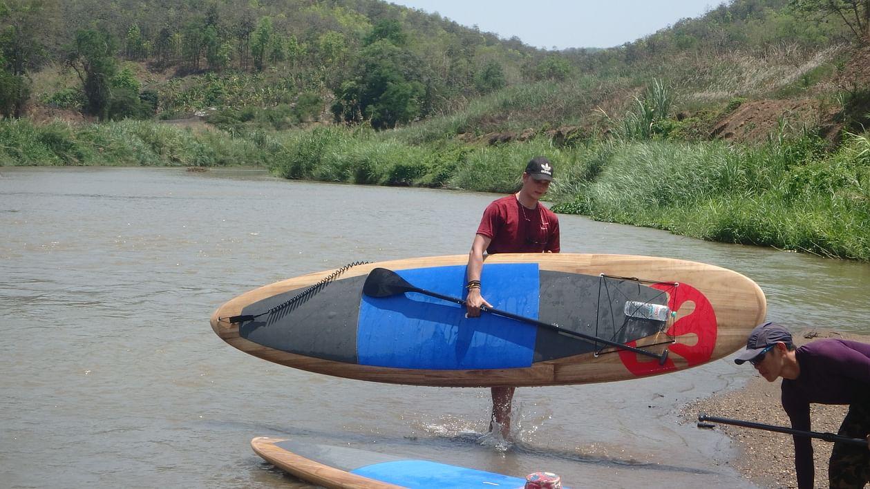 stand up paddle board, mae ping river, chiang mai